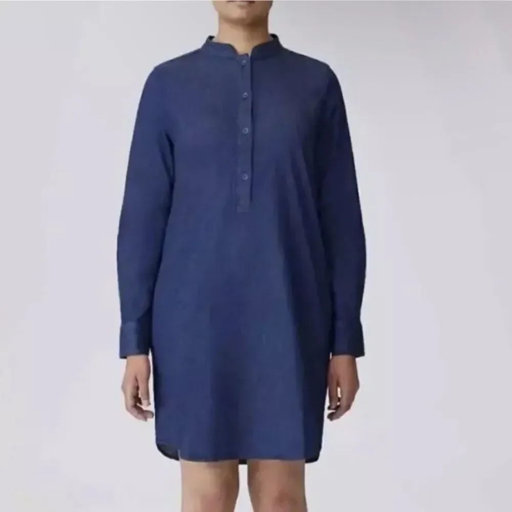 Universal Standard Hannah Dark Indigo Blue Denim Shirt Dress Size 4XS (00-0)